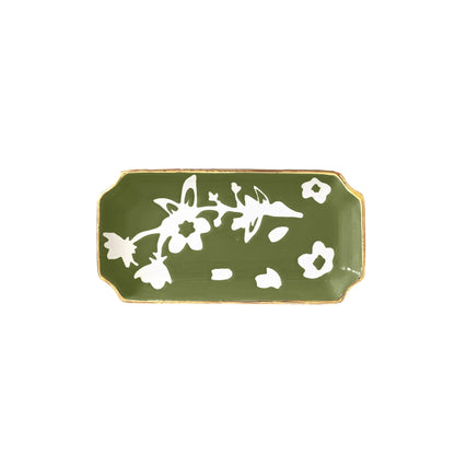 Ruby Clay Company Tray Small / Moss Green Sakura Trays with 22K Gold Accent