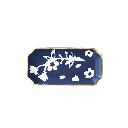 Ruby Clay Company Tray Small / Navy Sakura Trays with 22K Gold Accent