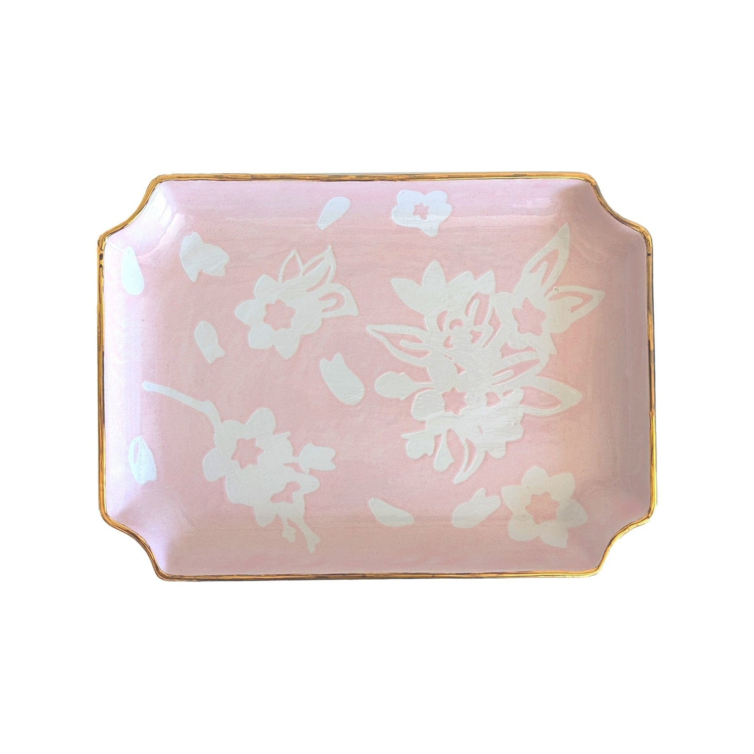 Ruby Clay Company Tray Sakura Trays with 22K Gold Accent
