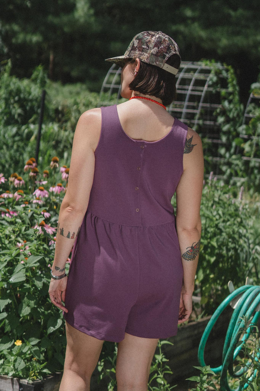Marianne Romper in Plum