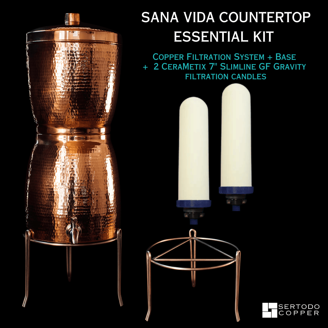 Sertodo Water Dispensers Essentials Kit Sana Vida Copper Water Filtration Systems