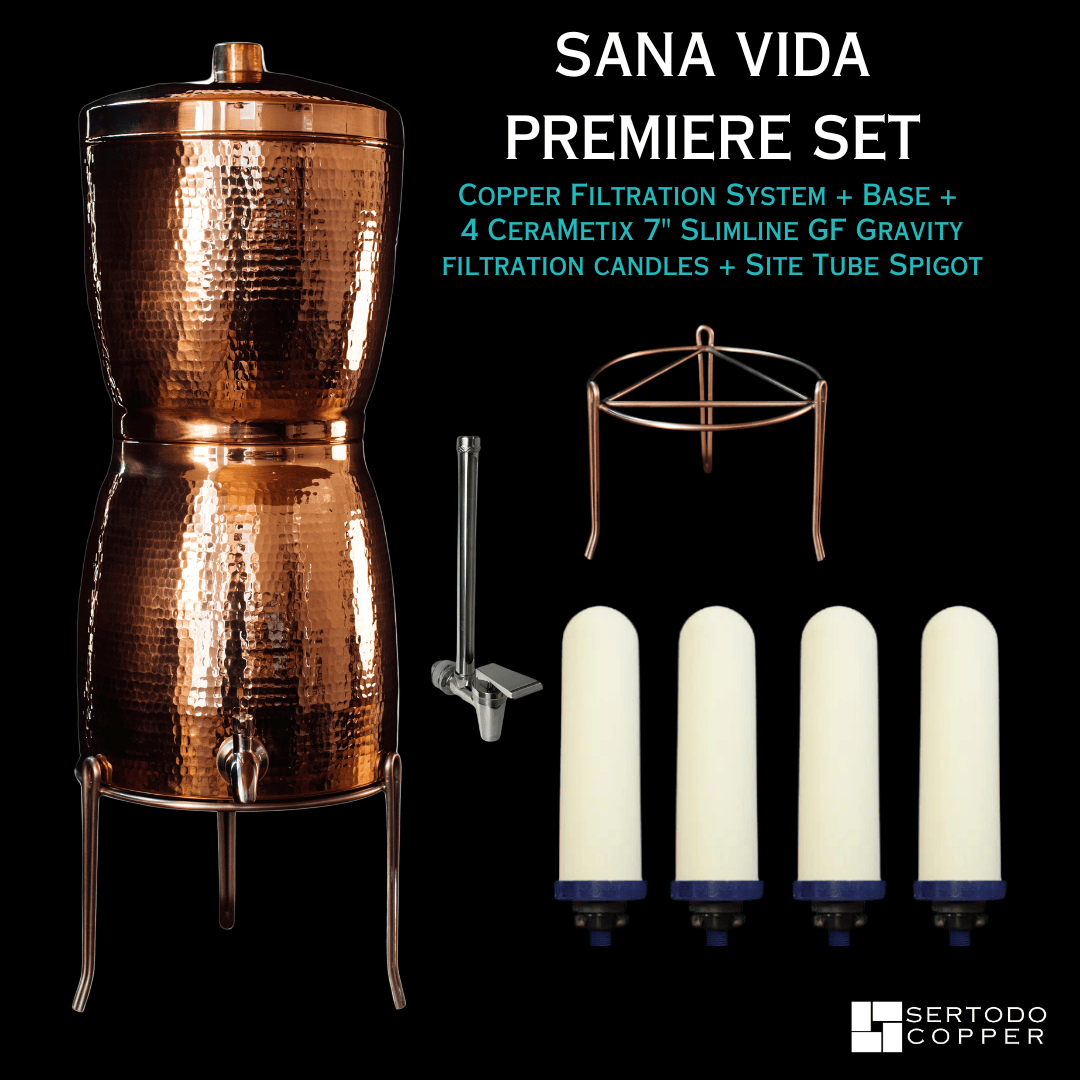 Sertodo Water Dispensers Complete Premier Kit Sana Vida Copper Water Filtration Systems