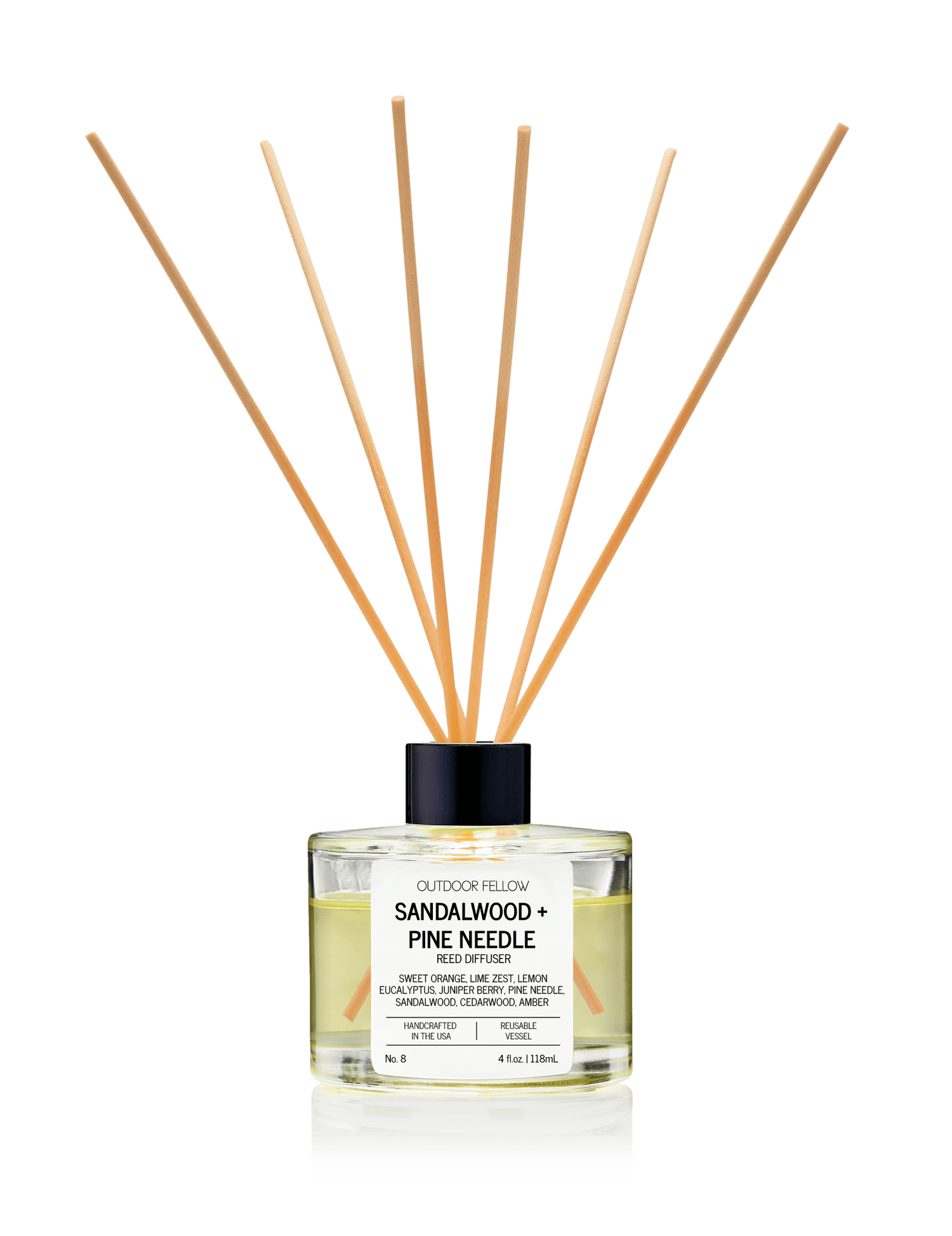 Outdoor Fellow Reed Diffuser Sandalwood and Pine Needle Reed Diffuser