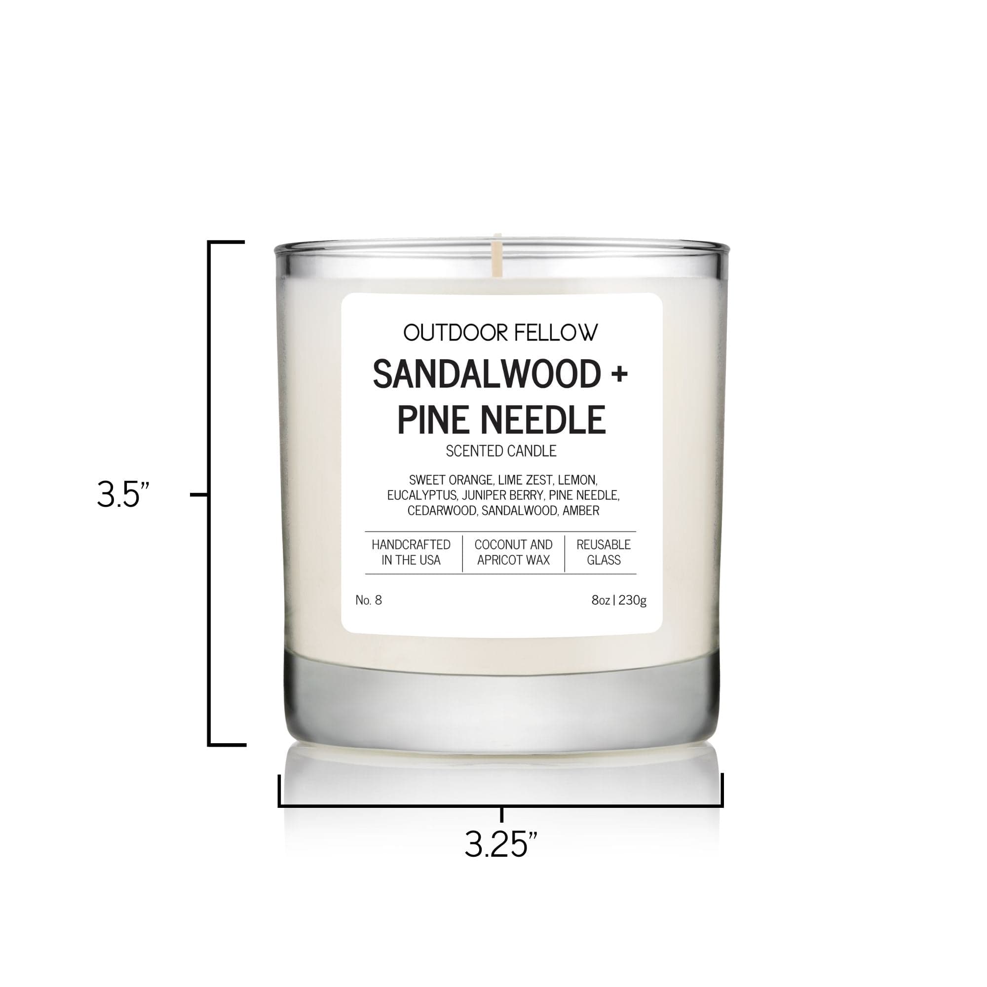Outdoor Fellow Candles Sandalwood and Pine Needle Scented Candle