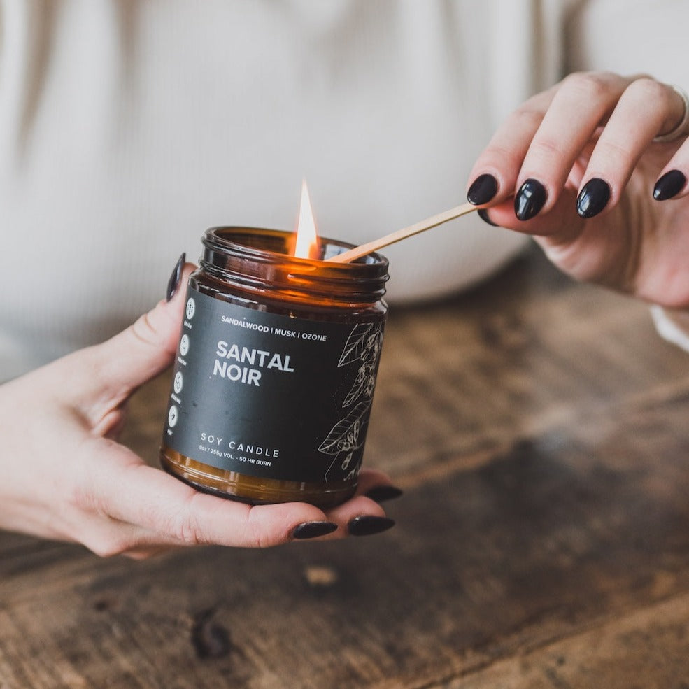 Santal Noir Soy Candle - My American Goods
