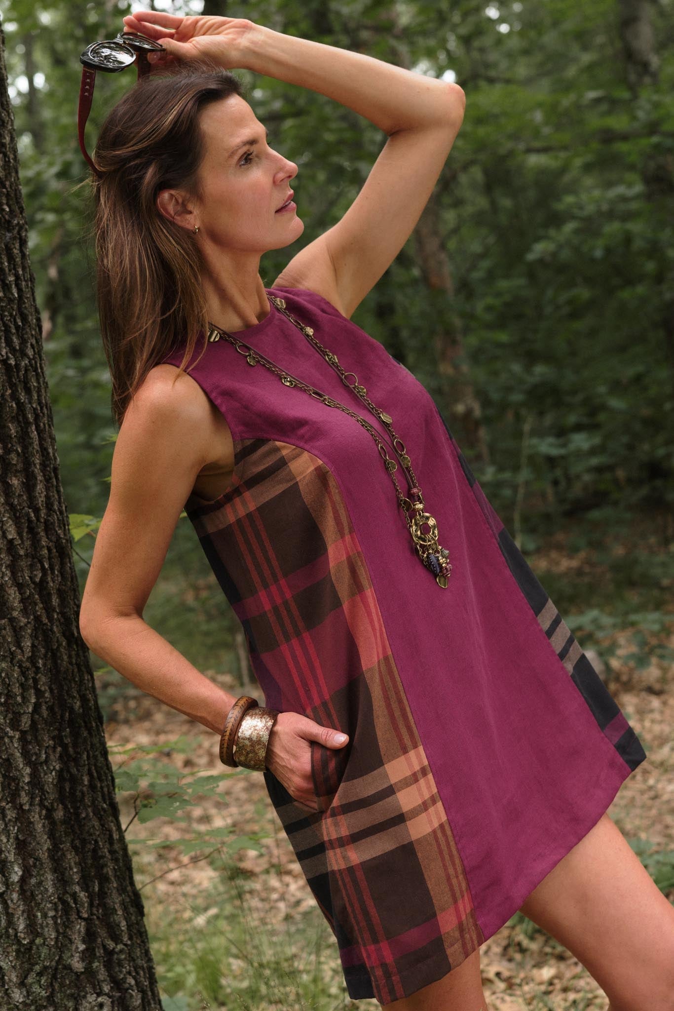 Beth Dress in Pomegranate