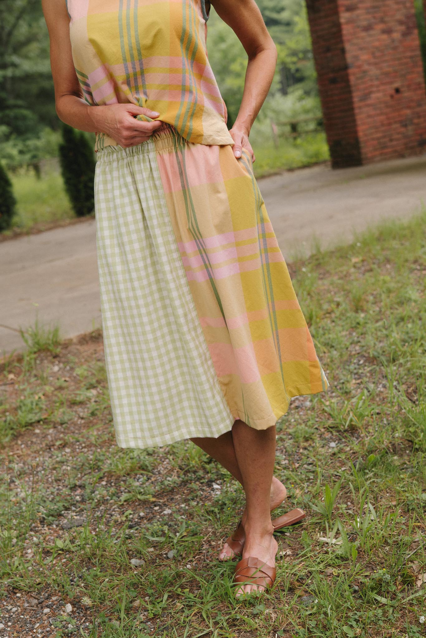 Evening Midi Skirt in Papaya