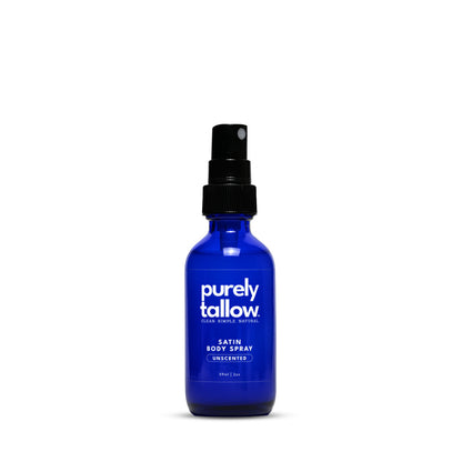 Blue spray bottle labeled &