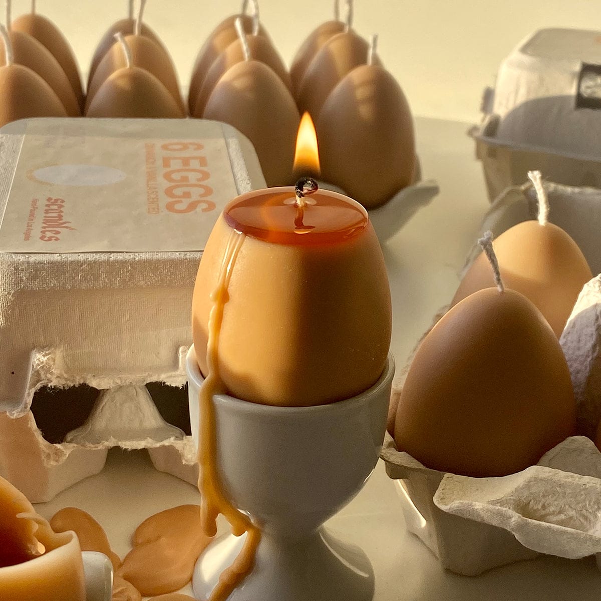 Scandles Farmers Markets Egg Candles - 6 Pack Box