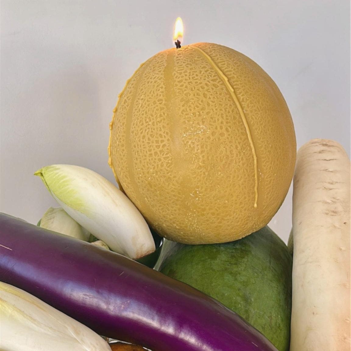 Scandles Farmers Markets Yellow / Melon / Single Melon Cantaloupe Melon Candle