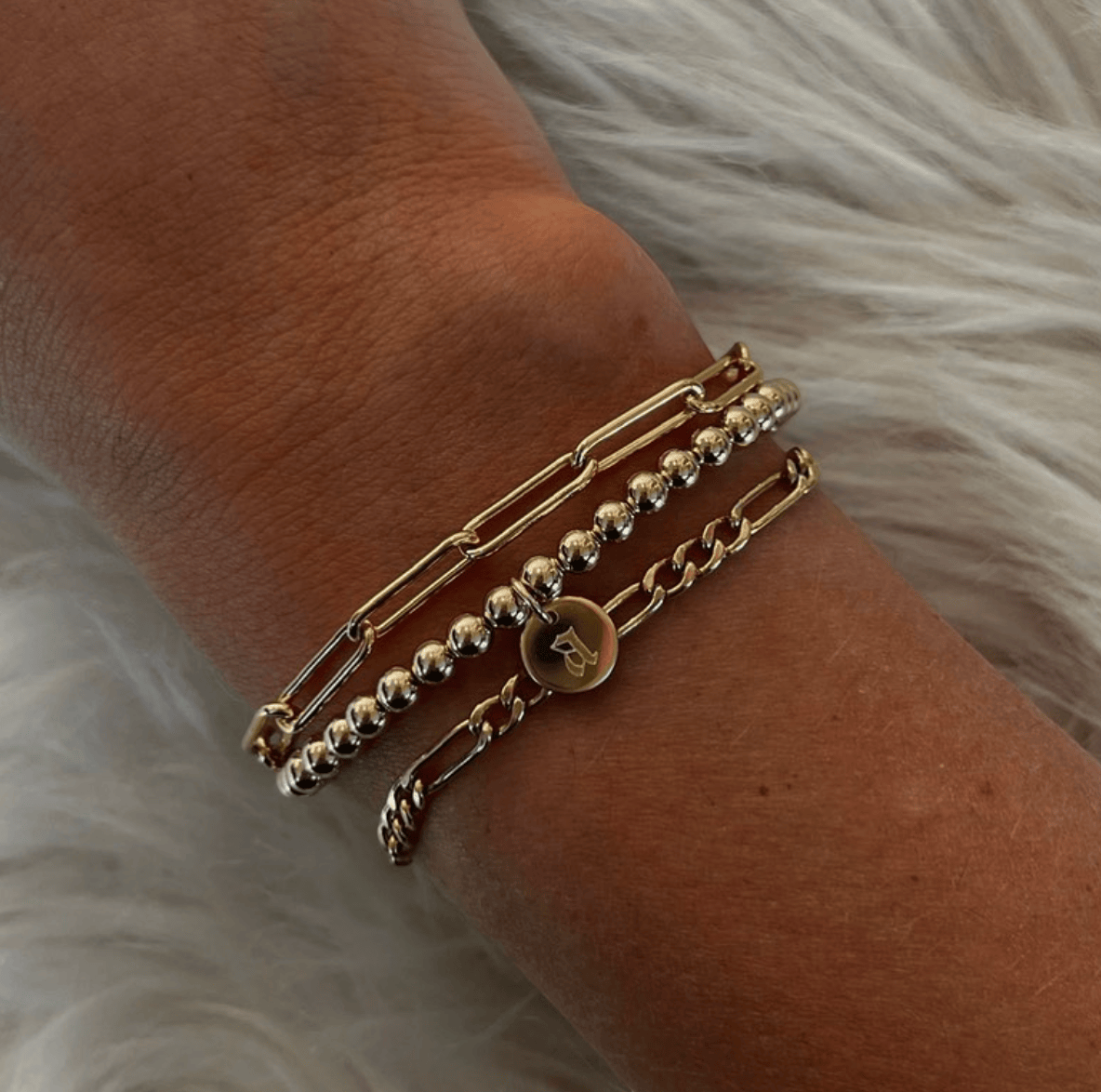 Cuffed by Nano LLC Old English Initial Juno Bracelet