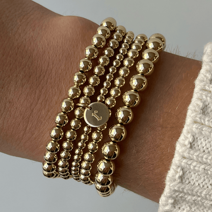 Cuffed by Nano LLC Old English Initial Juno Bracelet Five Stack