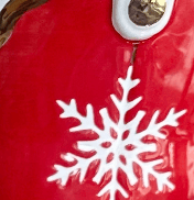 Ruby Clay Company Red Boot with Red Ribbon Santa&