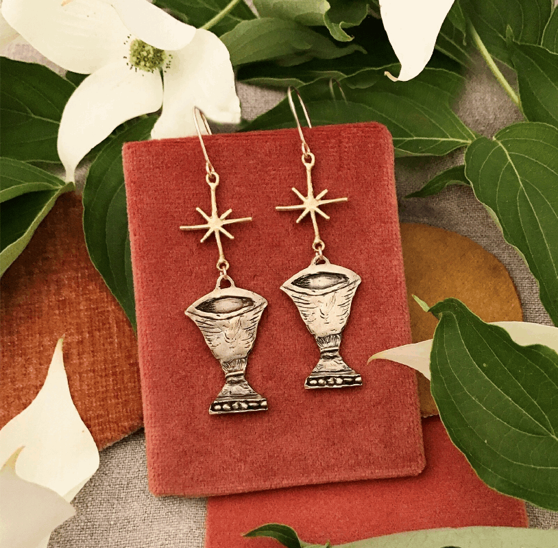 Field Day jewerley Cups Tarot Earring suite by Alchemilla