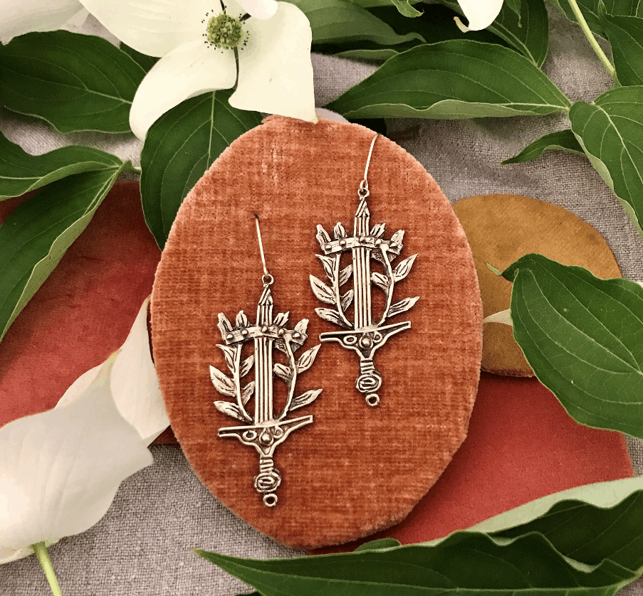 Field Day jewerley Swords Tarot Earring suite by Alchemilla