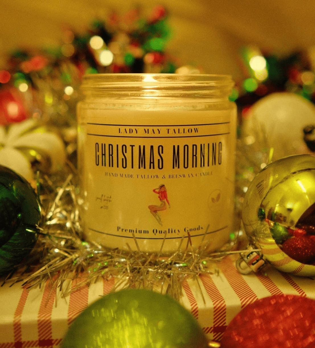Lady May Tallow Candles Christmas Morning Lady May Seasonal Tallow &amp; Beeswax Candle