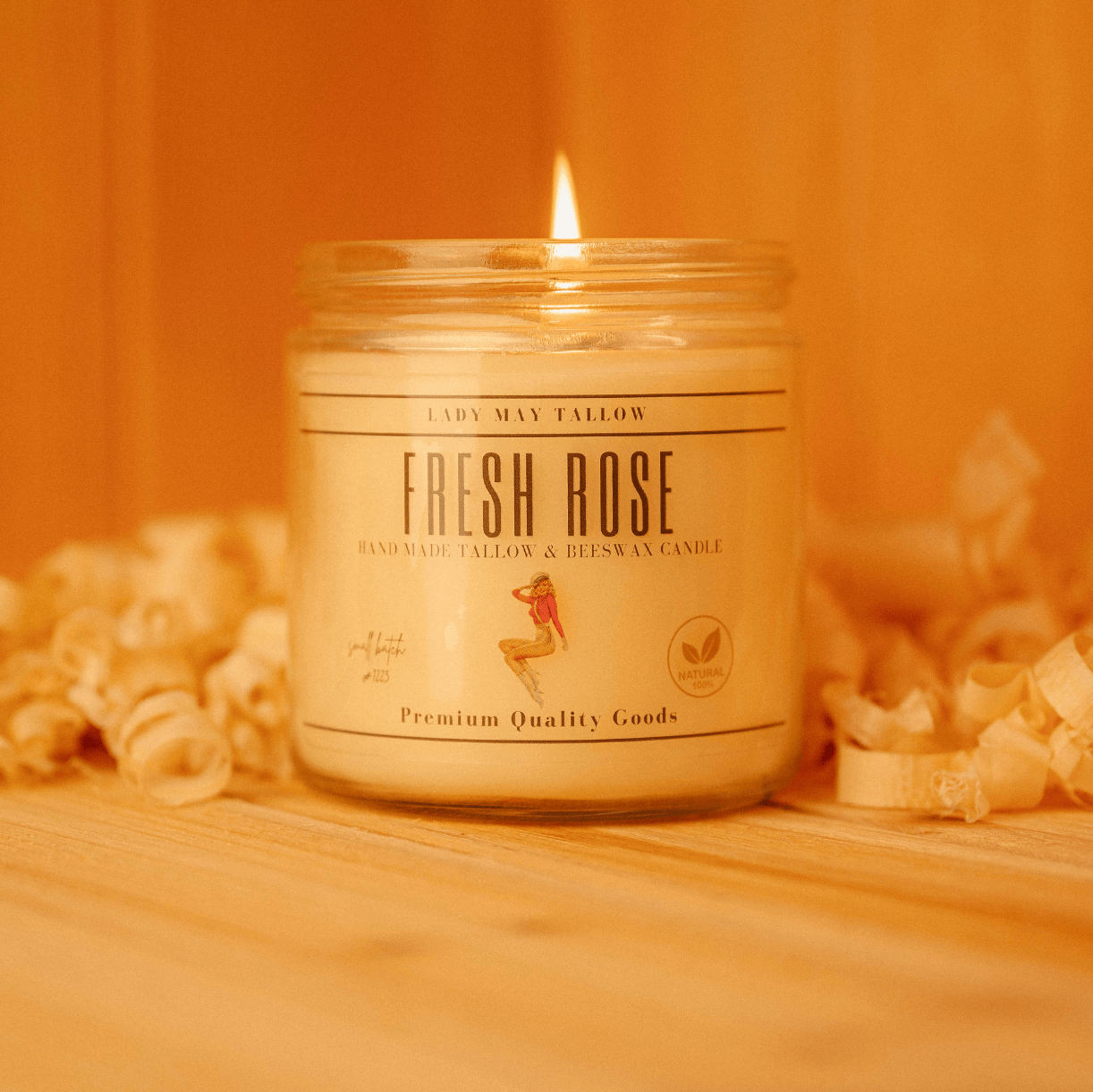 Lady May Tallow Candles Lady May "Classics" All Natural, Tallow &amp; Beeswax Candle