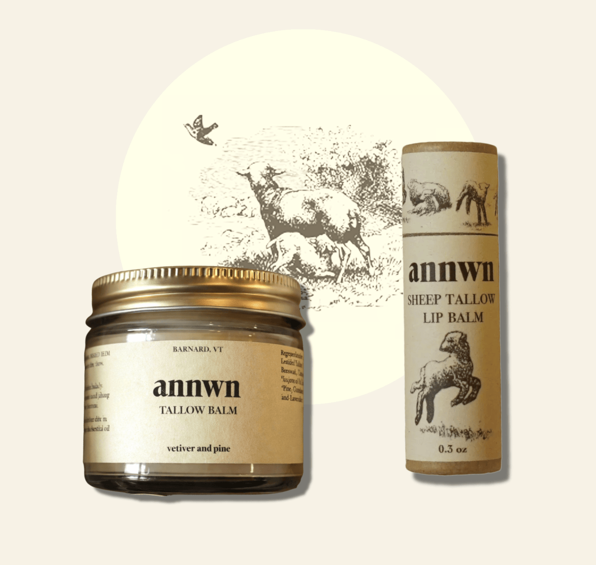 Annwn Forest Ritual Set – Lamb Tallow Balm &amp; Lip Balm