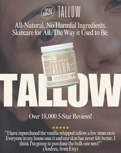 Whipped Tallow Trio - 9oz - Lavender, Vanilla, Eucalyptus Premium Quality All Natural Gift Box by The Lady May - My American Goods