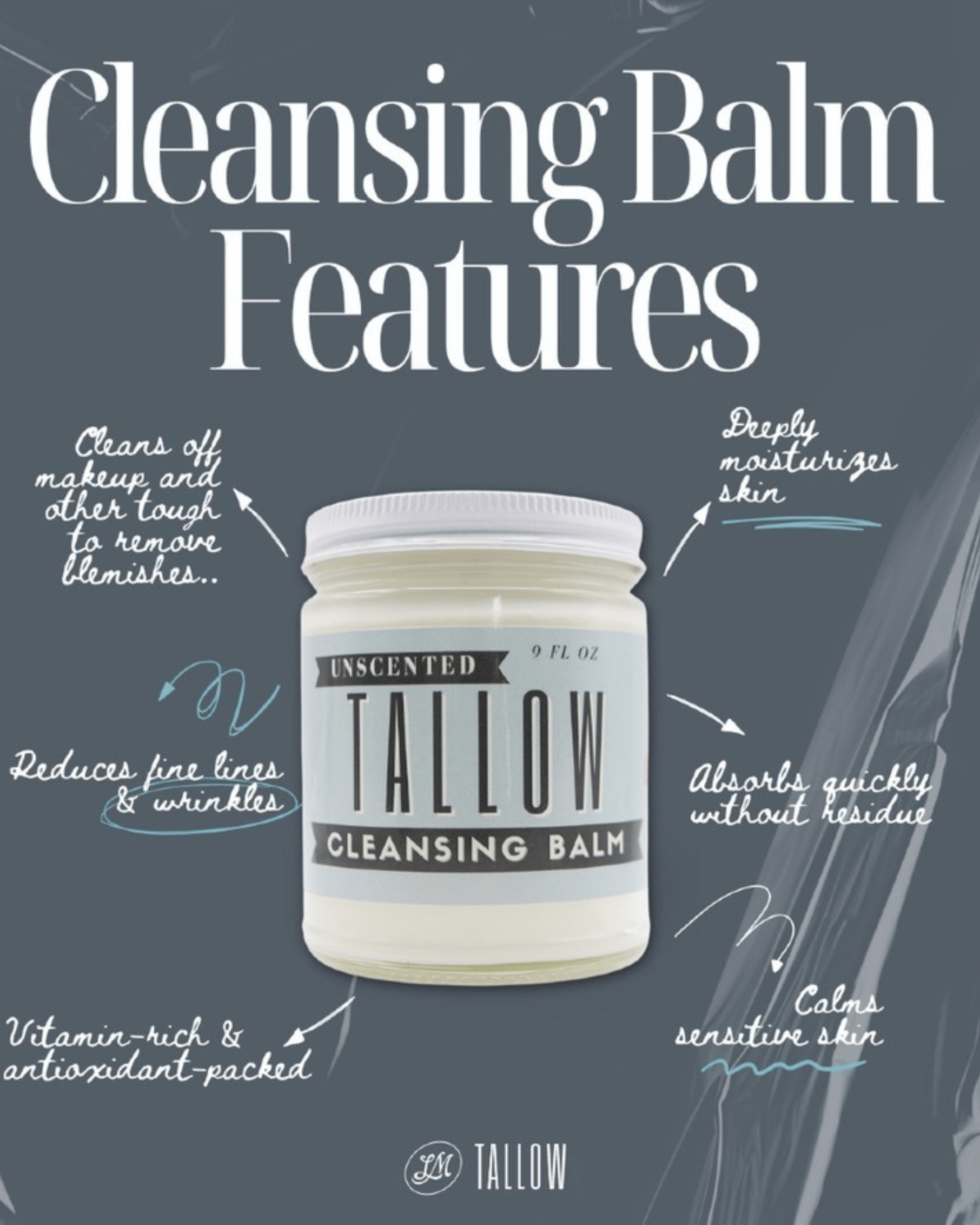 Lady May Tallow Body Cream/Lotion Unscented Tallow Cleansing Balm