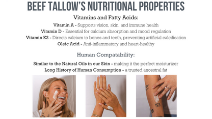 Natural Beef Tallow Skincare Collection - Lotion, Butter, Balm &amp; Whipped
