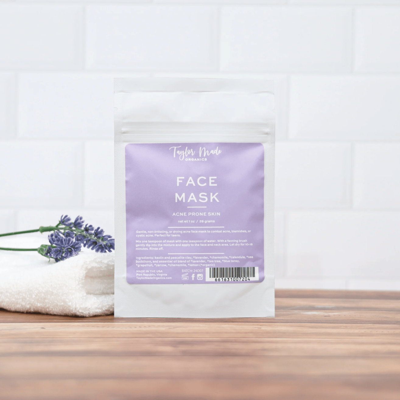 Taylor Made Organics face mask Acne Face Mask