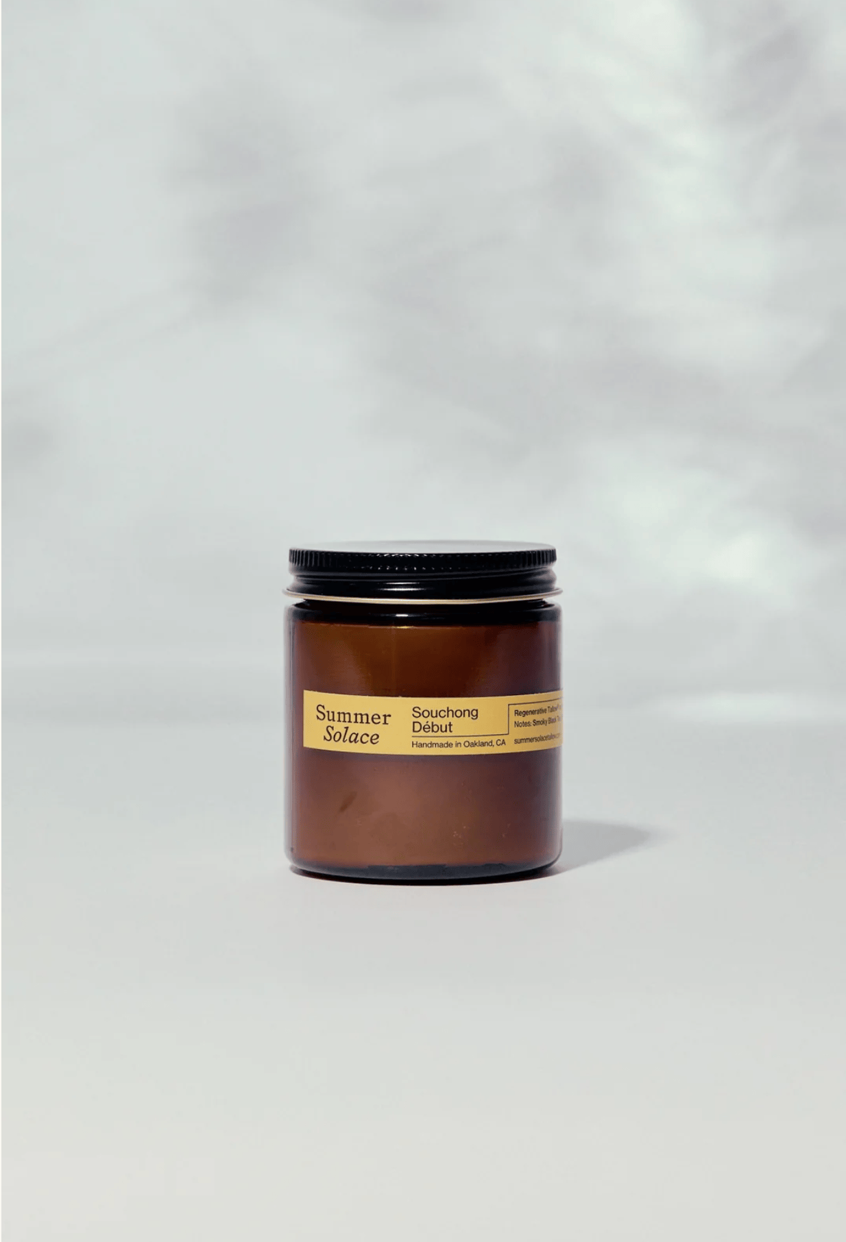 Summer Solace Tallow Tallow Candle Travel Size Souchong Debut – Tallow Travel Candle | Black Tea &amp; Vetiver