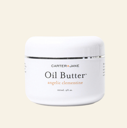 Carter + Jane Oil Butter container on a beige background