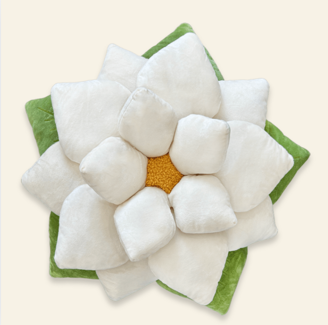 Poinsettia Pillow - Marshmallow White