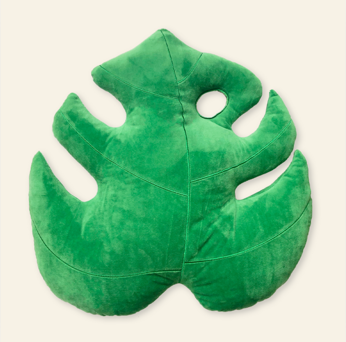Monstera Deliciosa Leaf Pillow