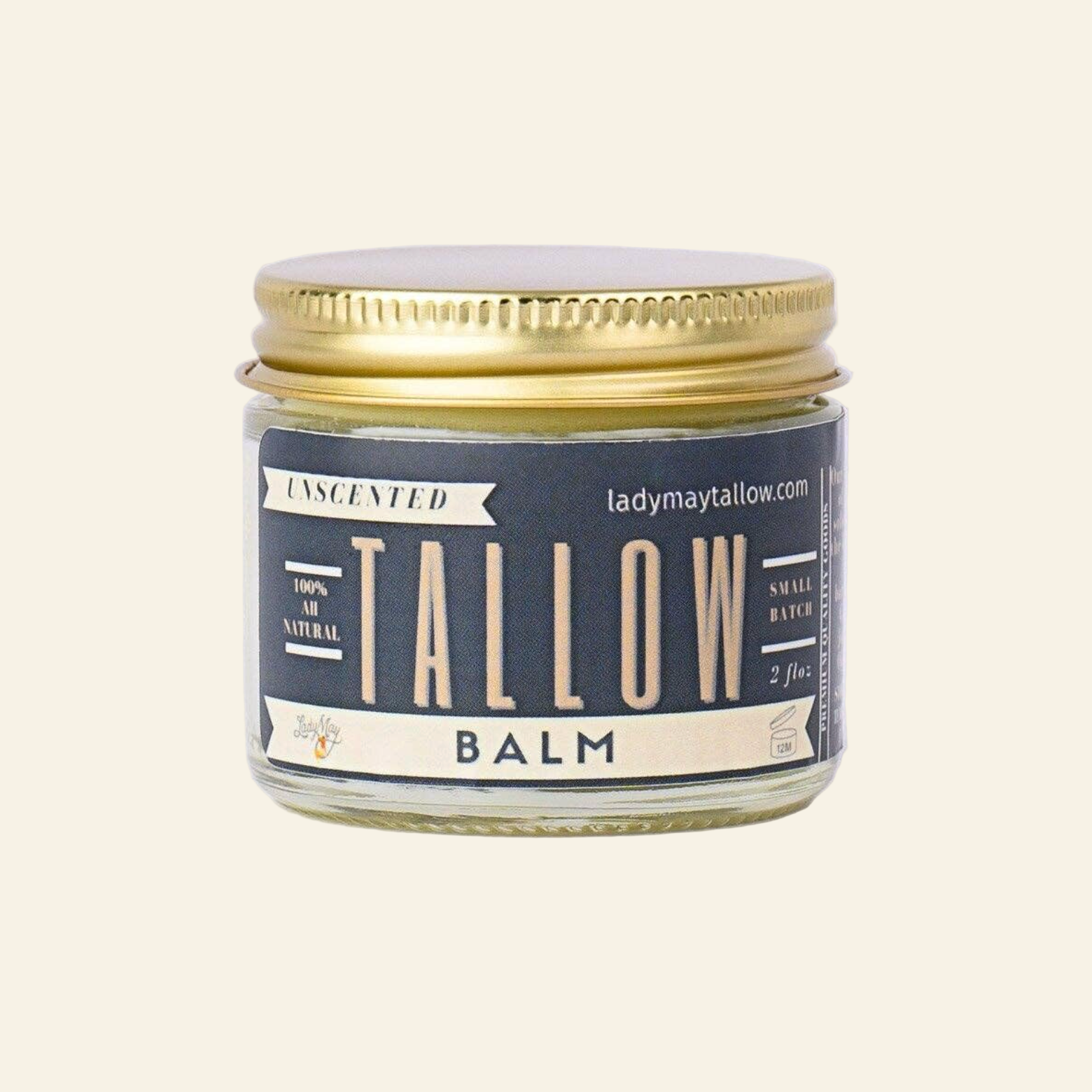 Lady May Unscented Tallow Balm – All-Natural Moisture &amp; Skin Repair
