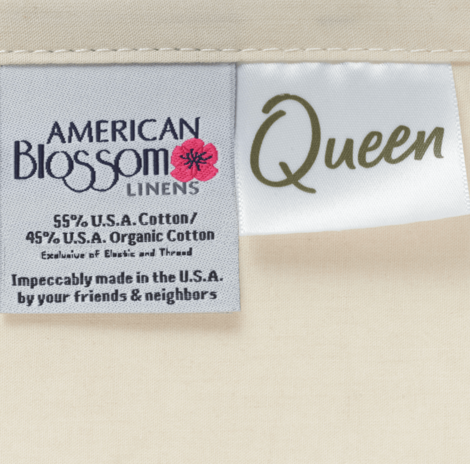 Label with Queen word and instructions and materials for queen sheet