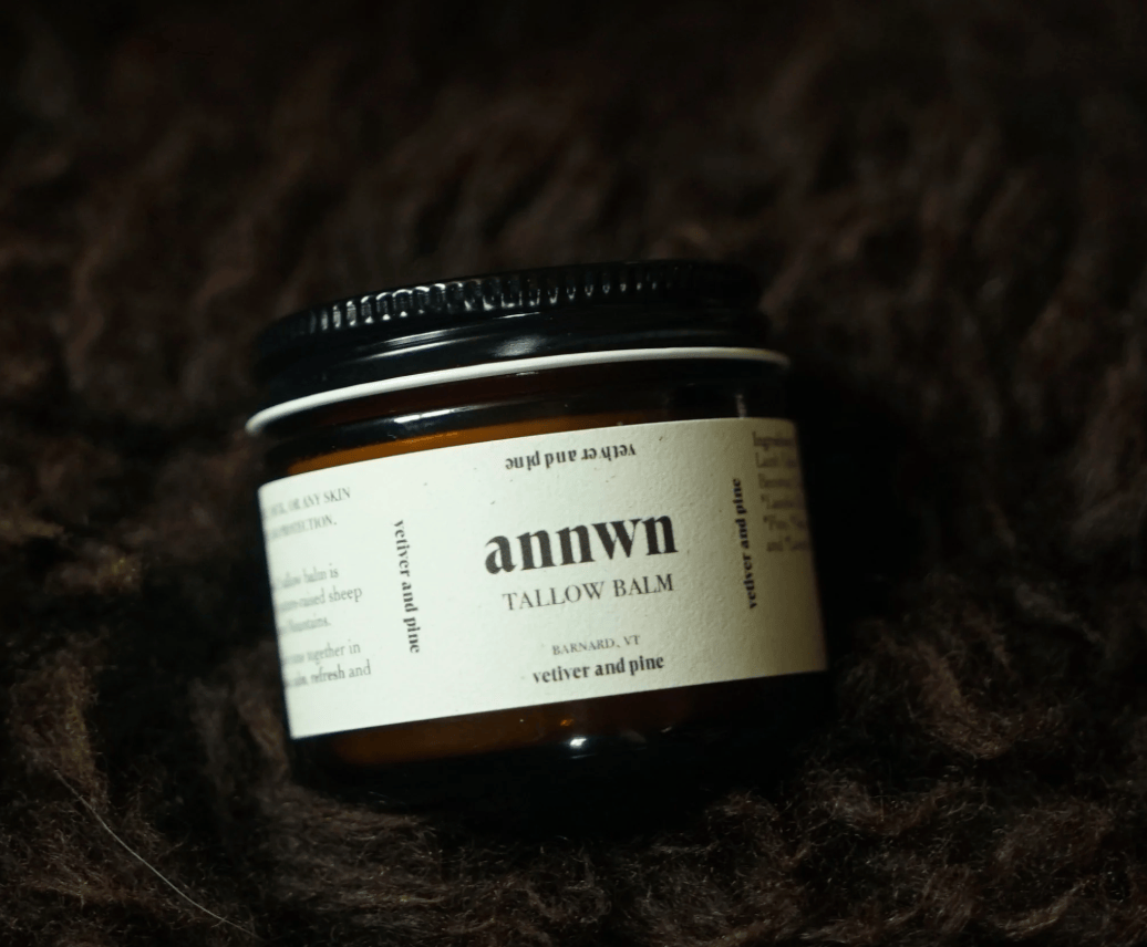 Annwn Lotion &amp; Moisturizer 2oz Vetiver &amp; Pine Lamb Tallow Balm
