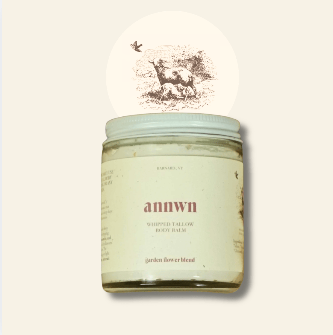 Annwn Whipped Tallow Balm 4oz Garden Blend Body Balm