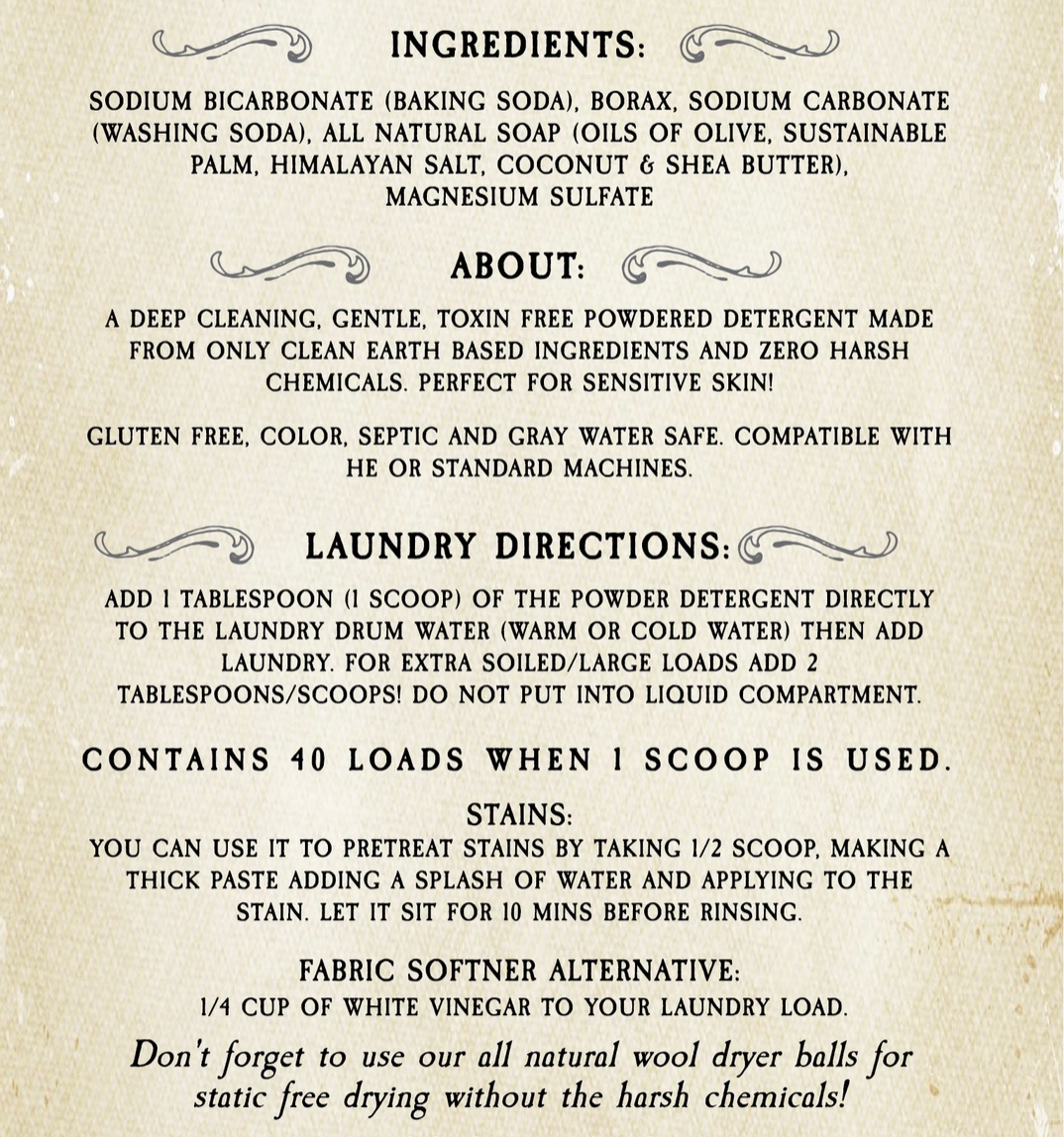 Powdered Laundry Detergent -  Unscented