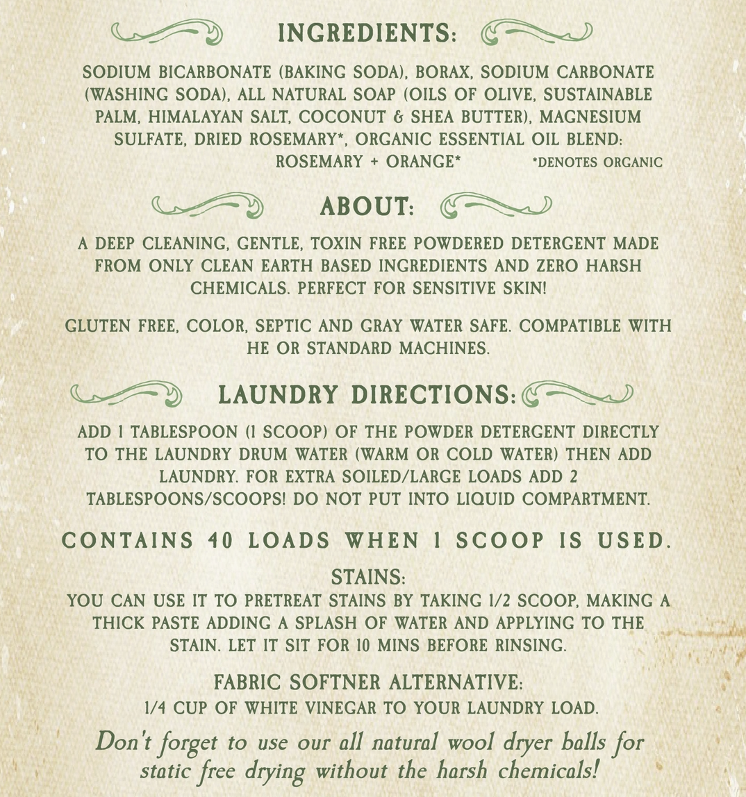Powdered Laundry Detergent - Rosemary Orange