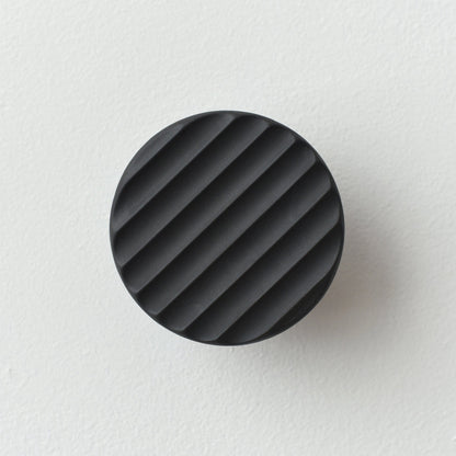 Misewell modern furniture Black Sequence coat hook - Fluted