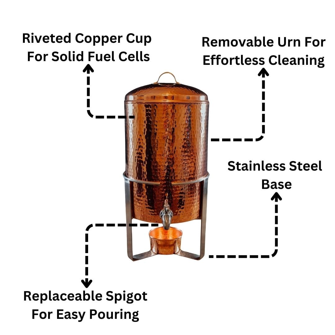 Arcadia Copper Drink Dispenser For Hot And Cold Beverage