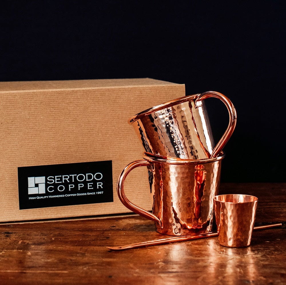 Sertodo Barware &amp; Bar Tools Moscow Mule Mug Gift Set