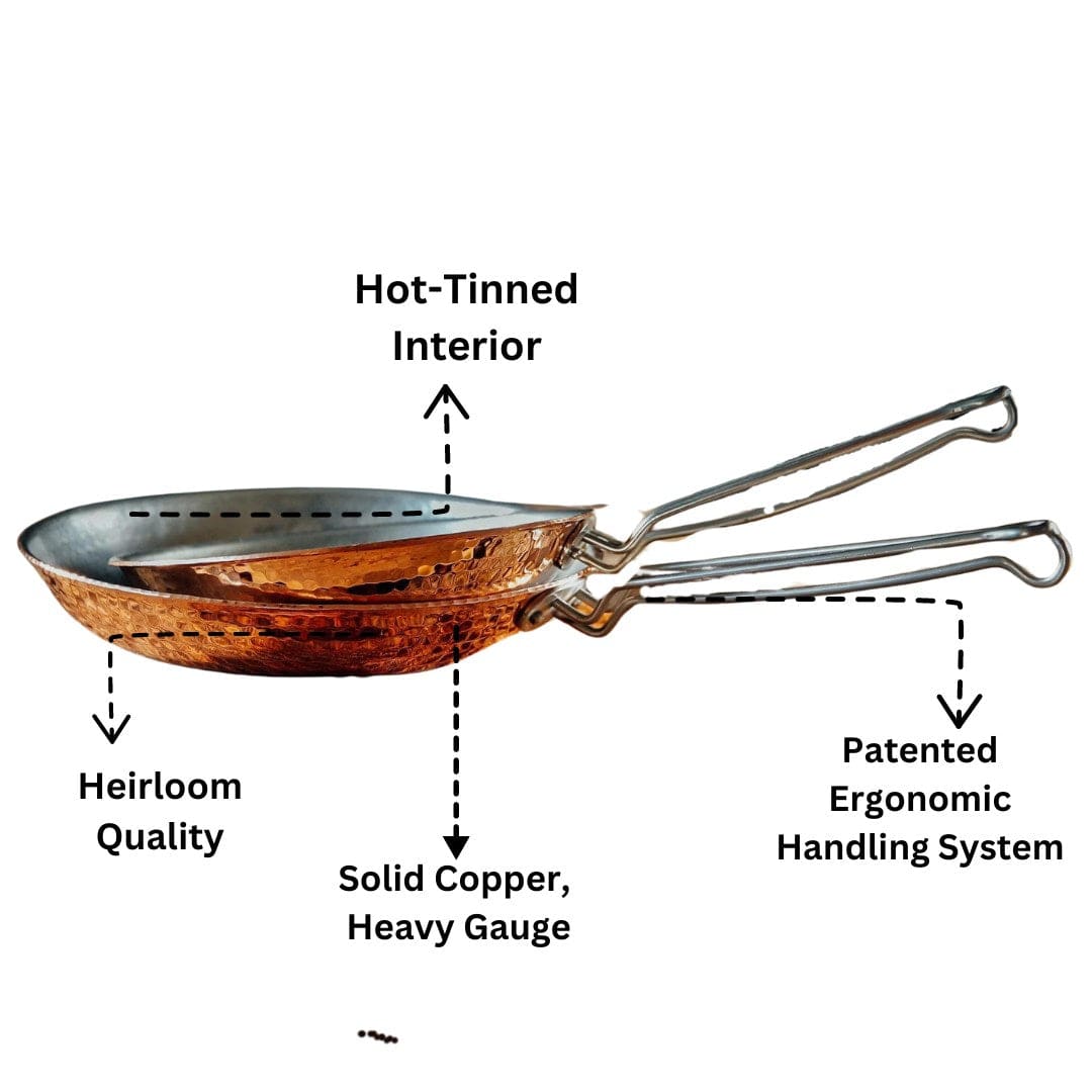 Sertodo Pots &amp; Pans Copper Skillets