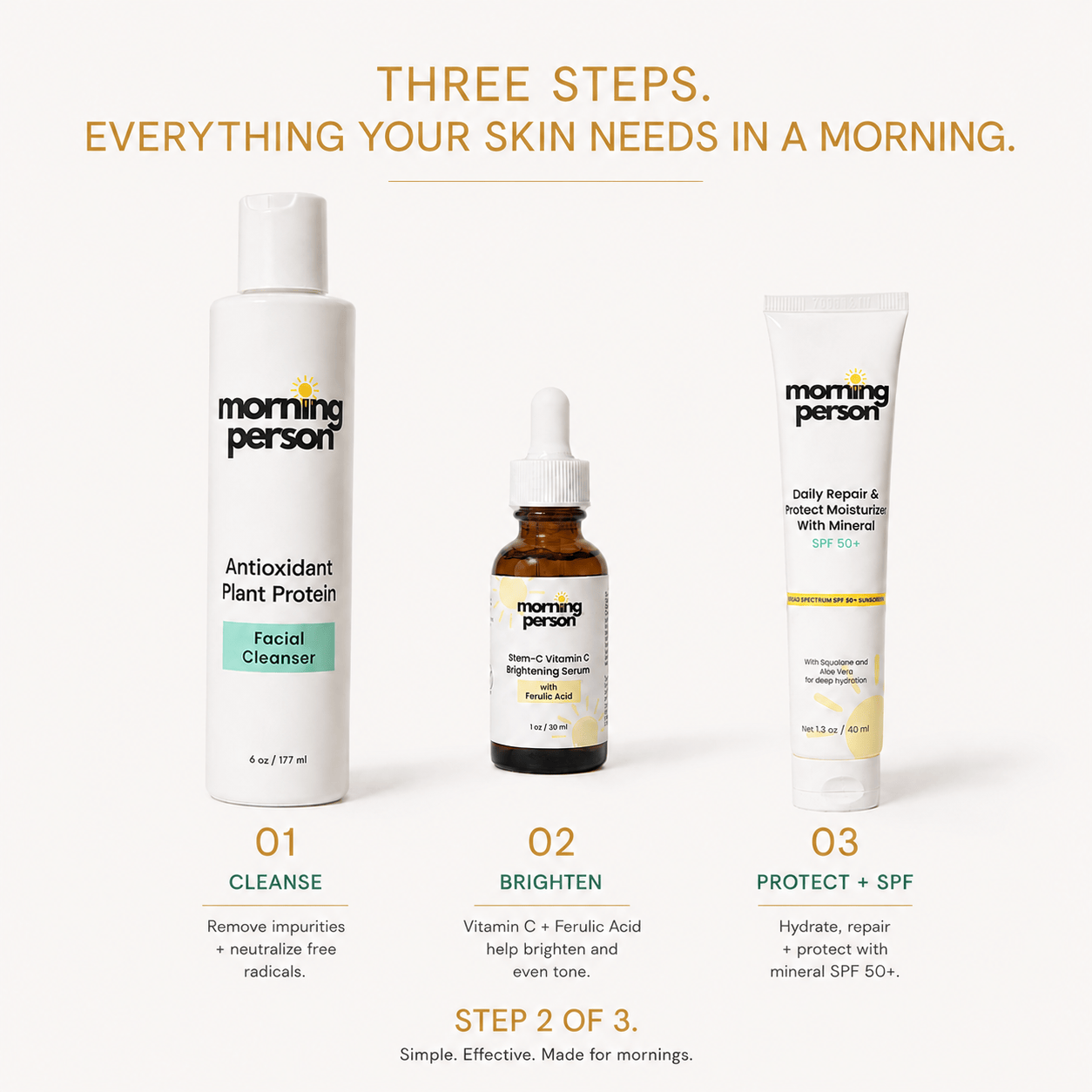 Morning Person Beauty Serum Morning Person Stem-C Vitamin C Brightening Serum with Ferulic Acid