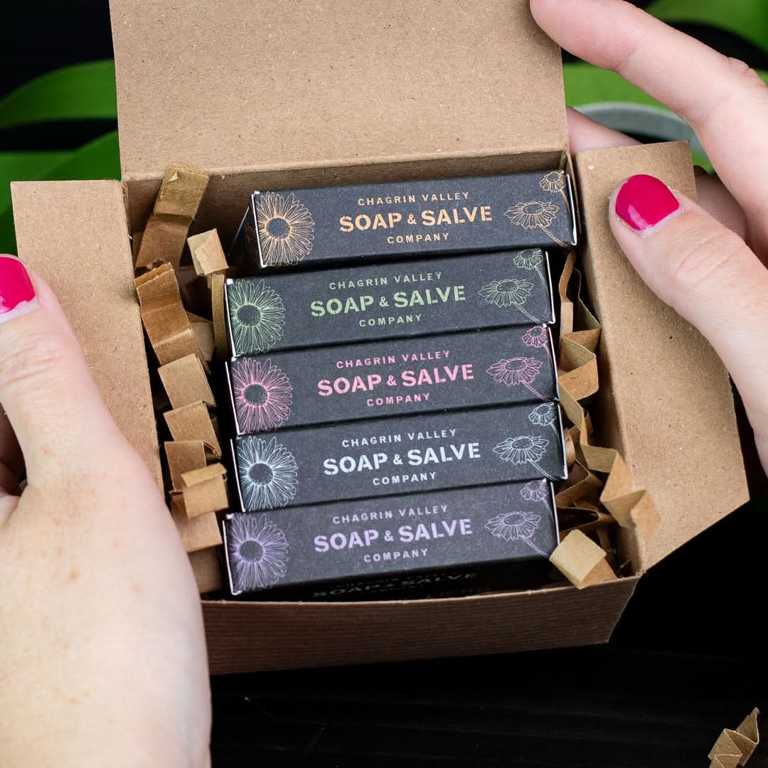 Chagrin Valley Soap &amp; Salve Gift Soap Sampler 5-Sample Box Gift: Soap Sampler 5-Bar Gift Box