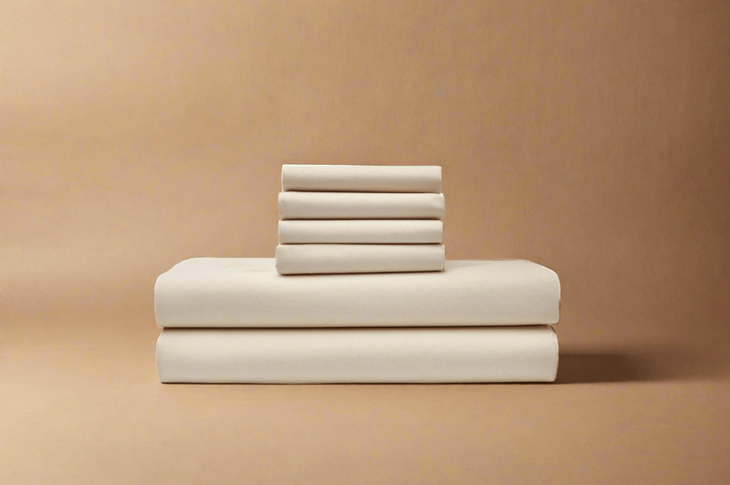American Blossom Linens Bed Sheets Queen / Natural Cotton Percale Bed Sheet Set
