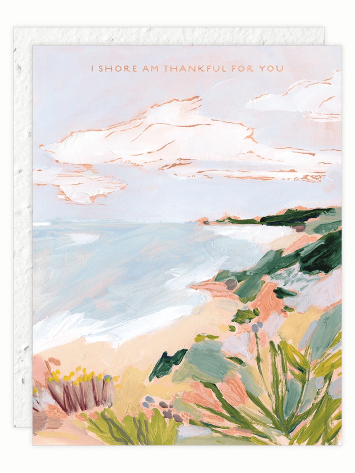 Ash &amp; Rose Greeting &amp; Note Cards Shore Am Thankful - Seeded Thank You Card