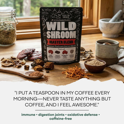 Wild Foods Mushrooms Master Mushrooms Blend, 110 servings – Immune Boosting Adaptogenic Mushrooms