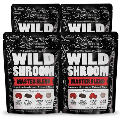 Wild Foods Mushrooms Master Mushrooms Blend, 110 servings – Immune Boosting Adaptogenic Mushrooms