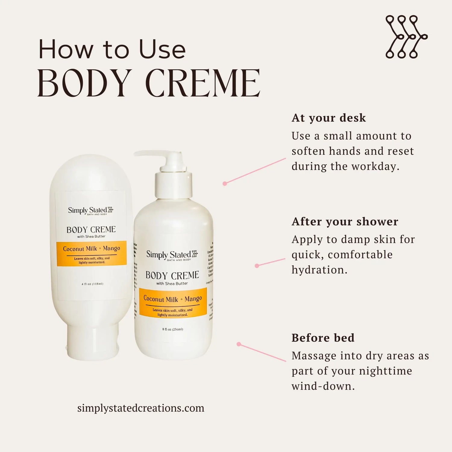 Simply Stated Creations Moisturizers Warm Vanilla + Sugar Body Creme