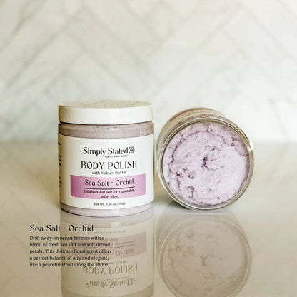 Simply Stated Creations Exfoliants Sea Salt + Orchid Body Polish