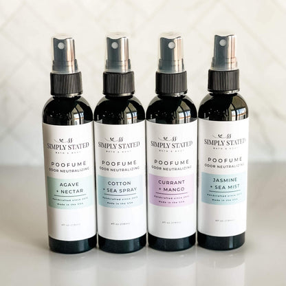 Simply Stated Creations Air Fresheners Jasmine + Sea Mist Poofume | Bathroom Odor Neutralizing Spray