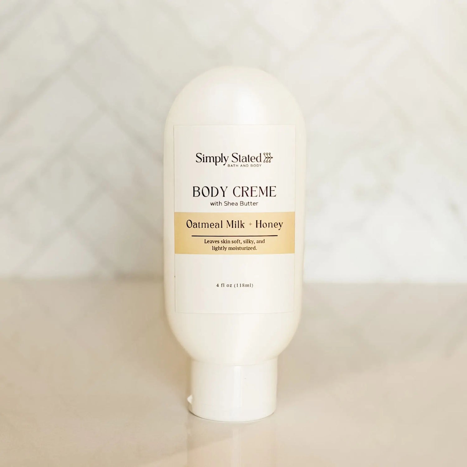 Simply Stated Creations Moisturizers 4 oz Squeeze Bottle Oatmeal Milk + Honey Body Creme